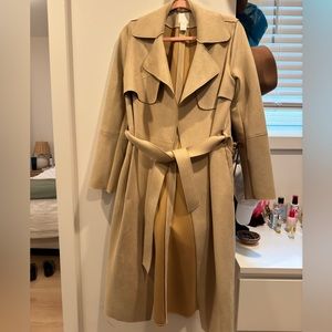 Suede Trench Coat